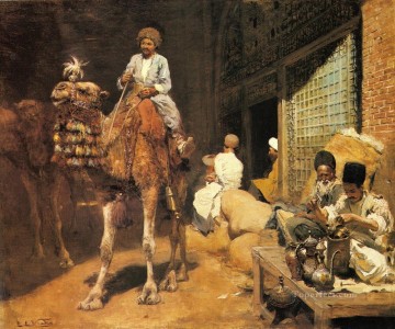 Edwin Lord Weeks Painting - A Marketplace In Ispahan Persian Egyptian Indian Edwin Lord Weeks